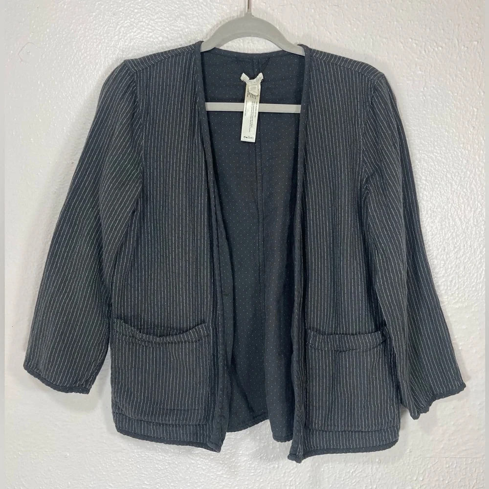 Eileen Fisher Reversible 100% Organic Cotton Lightweight Kimono Jacket Women XS